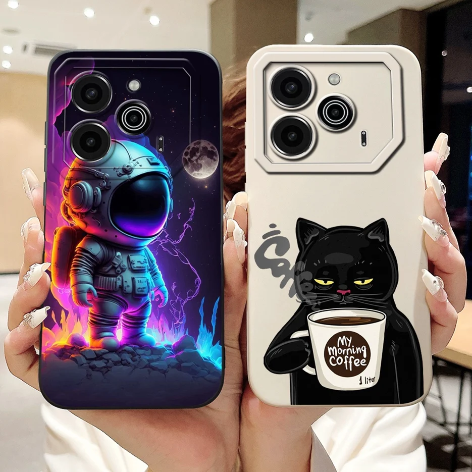 Cute Fashion Painted Soft TPU Phone Case - 6.78'' Cover with Bumper Protection