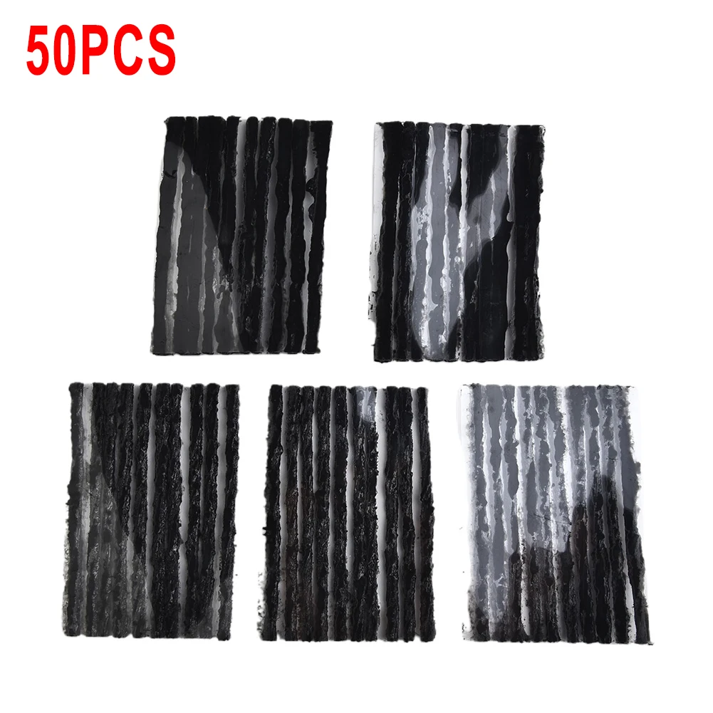 

3.5*100mm 50Pcs Tubeless Tire Repair Strips For Car Motorcycle Bike Tyre Puncture Repairing Glue Seals Repair Rubber Strips