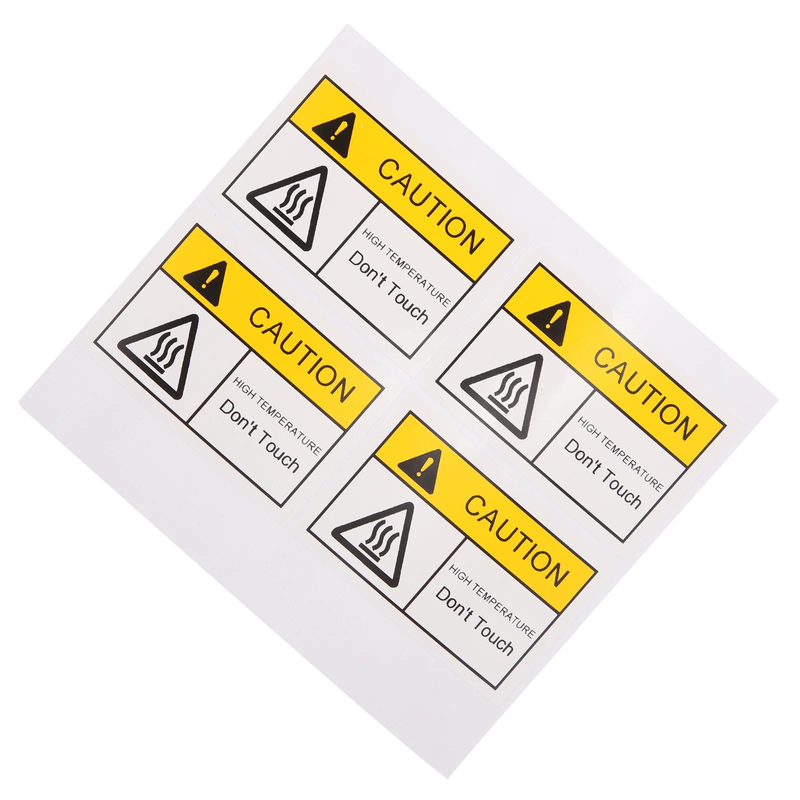 

4pcs Caution Sticker Hot Surface Warning Label High Temperature Warning Sticker