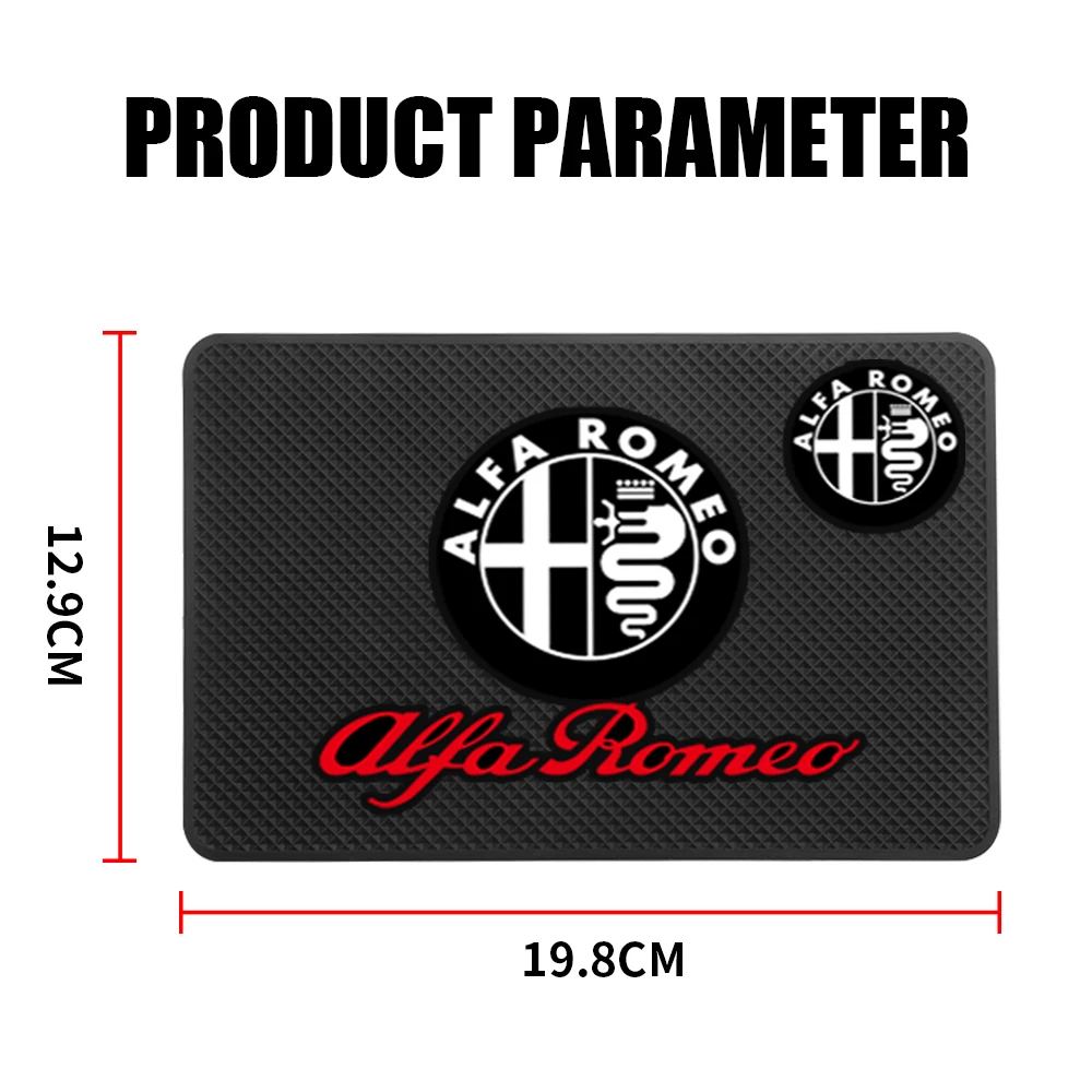 Car Styling Waterproof Dashboard Anti Slip Silicone Pad Alfa Romeo Giulia Quadrifoglio Spider MiTo Giulietta Stelvio 1Pcs car non slip mat car dashboard mat non slip dash mat