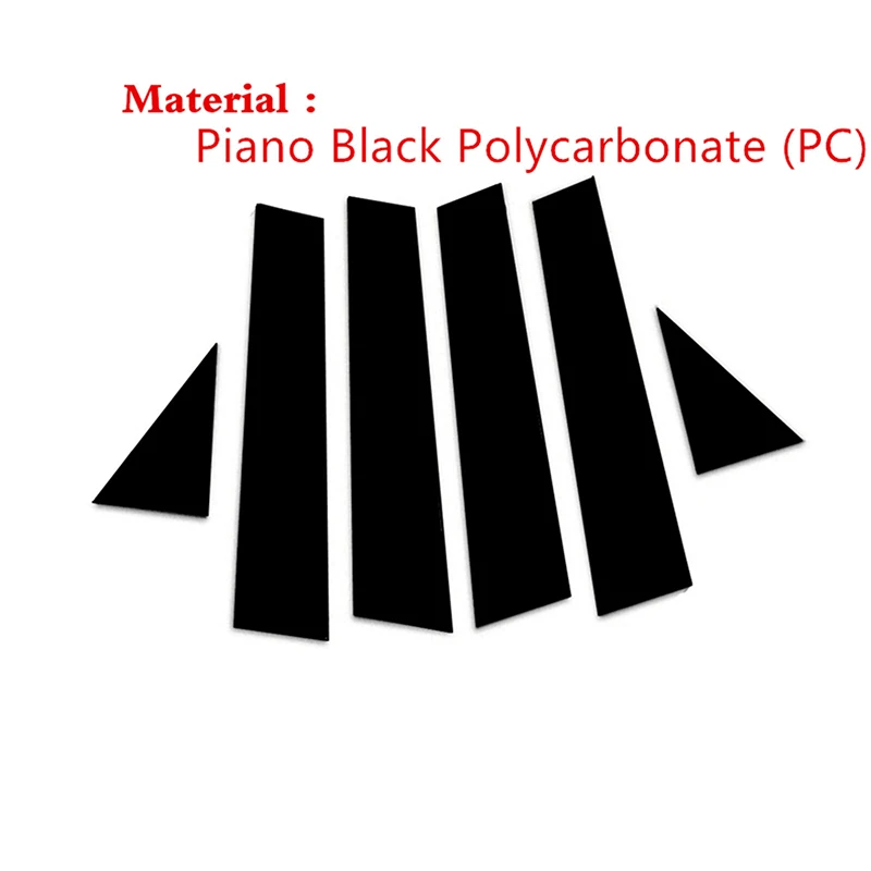 6Pcs Car Pillar Posts for VW Passat 2011 2012 2013 2014 2015 2016 2017 2018 Door Window Trim Stickers Decoration Acc