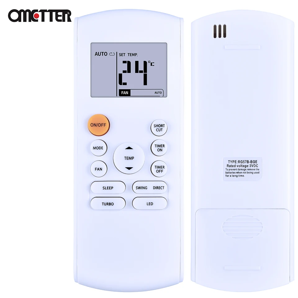Telecomando Ricambio RG57A7/BGEF Per Condizionatore Midea – Sostituto RG57A7-BGEF, Ergonomico, Tasti Morbidi