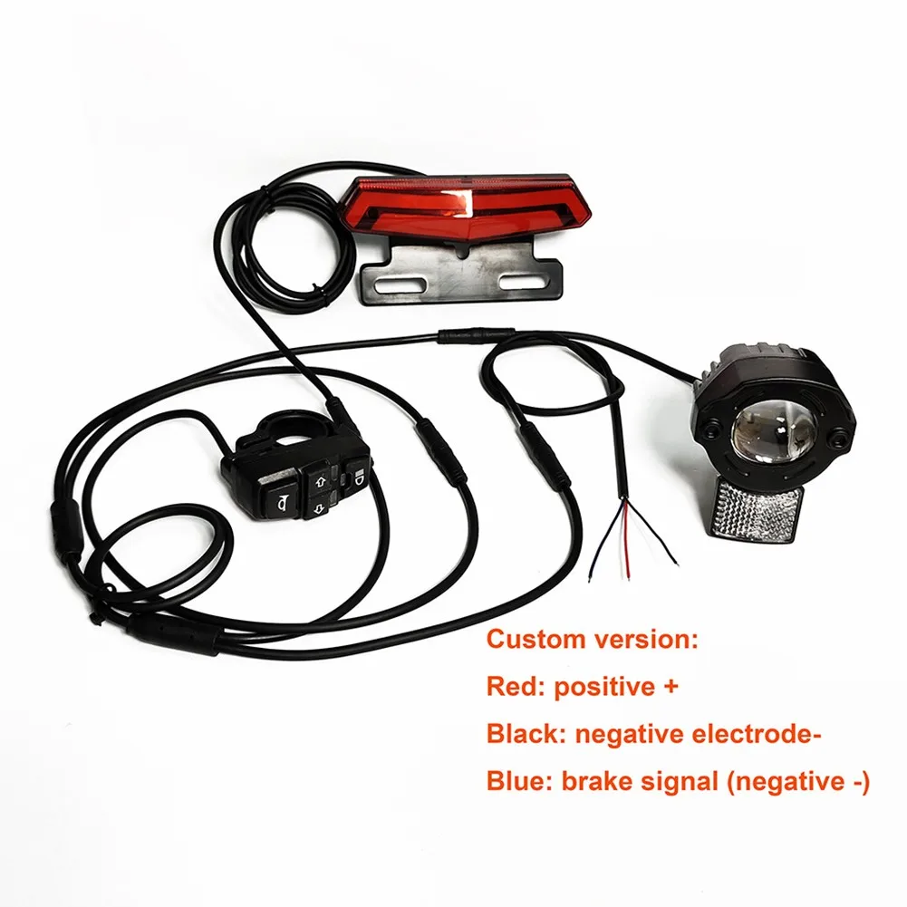 

Front Wheel Light Electric Bicycle Waterproof Line Light Set Wiring 6/8 Pins 132*65*40mm 35000 Hours PA6+20GF TPR