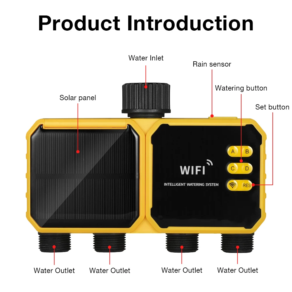 รูปสินค้า ตัวควบคุมรดน้ำอัจฉริยะ WiFi พลังงานแสงอาทิตย์