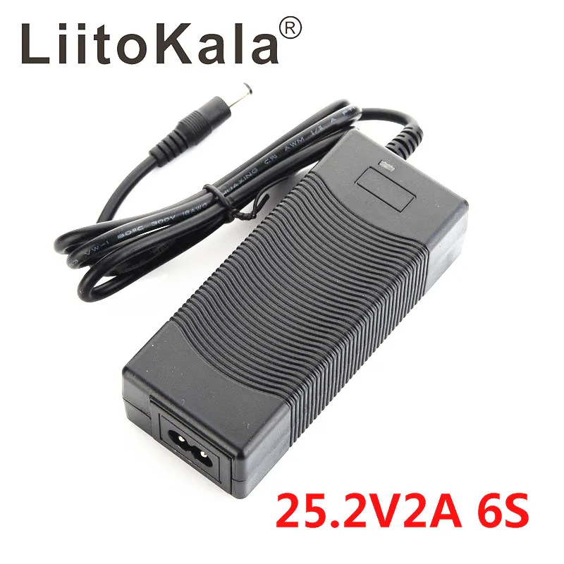 LiitoKala 배터리 팩 전원 공급 장치, 리튬 이온 배터리 충전기, AC 100-240V 컨버터 어댑터, 6S, 25.2V, 2A, 24V, 1-5 개