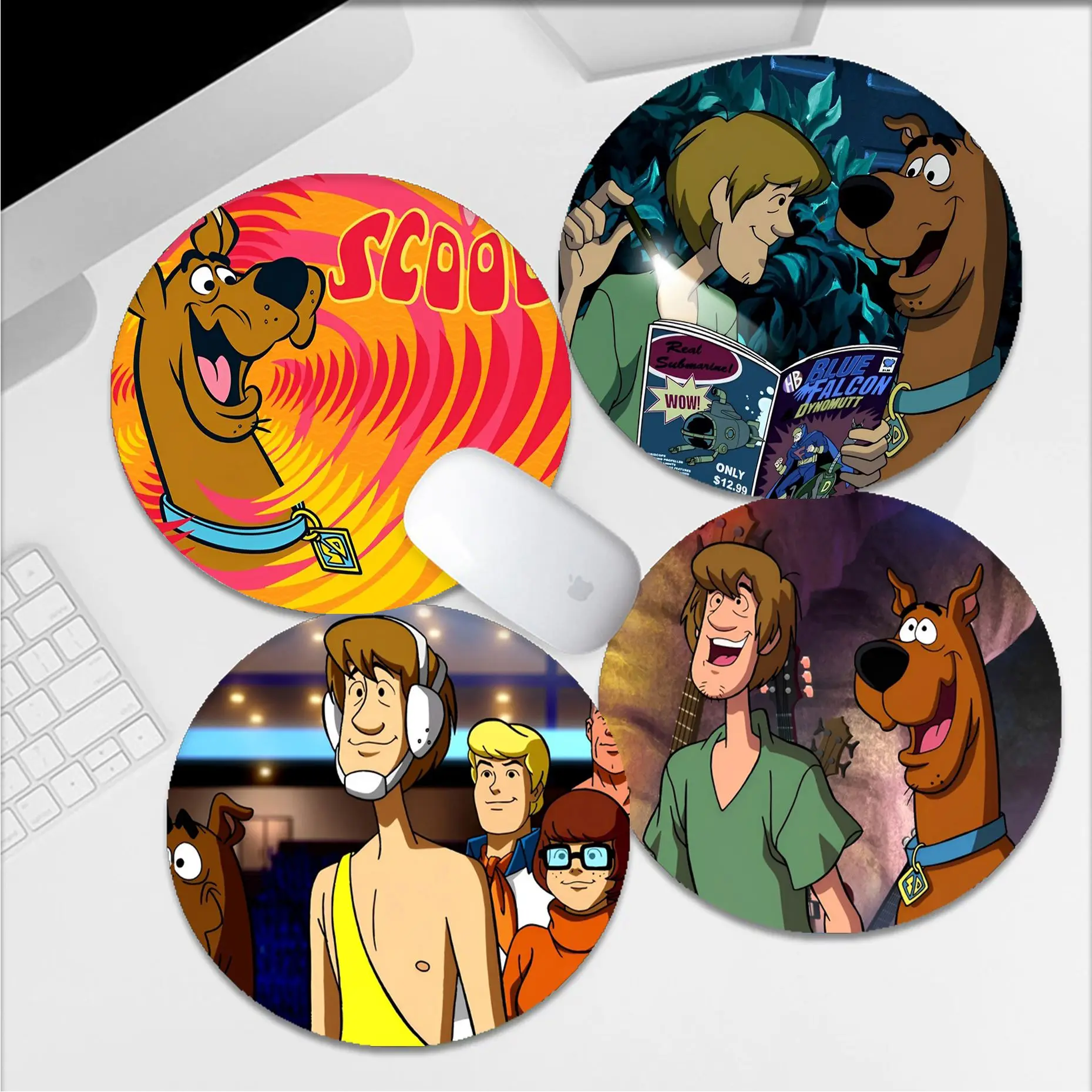 

Scooby Anime Doo Mousepad Small Round Big Promotion Table Mat Mousepad Computer Keyboard Pad Games Pad Padmouse Desk Play Mats