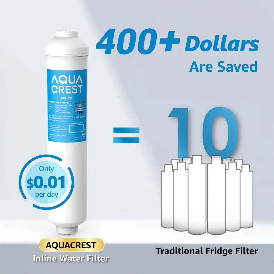 Aqua Crest Inline Water Filter for Refrigerators