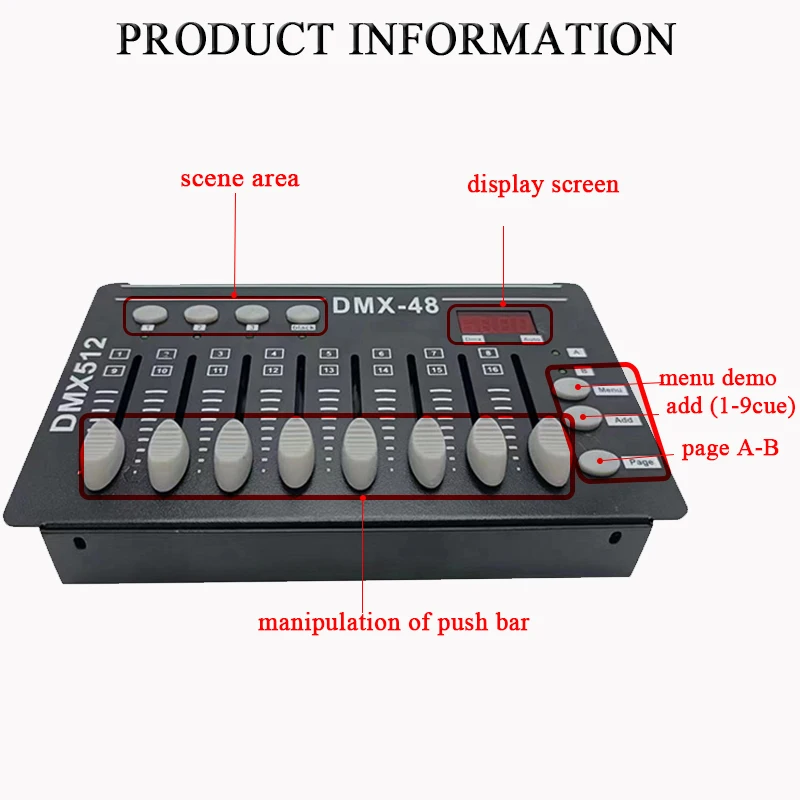 LED Mini Dmx48 Controller DJ Disco Par Luce Teste mobili Effetto Luce Console Attrezzatura per luci da palco per spettacoli di bar di illuminazione per feste - immagine 3