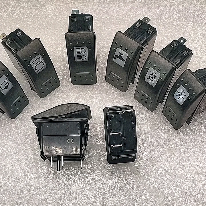 

12V 24V 20A Universal Type Blue Red Green LED illuminated ON-OFF 5 pin Rocker Switch For Car and Marine