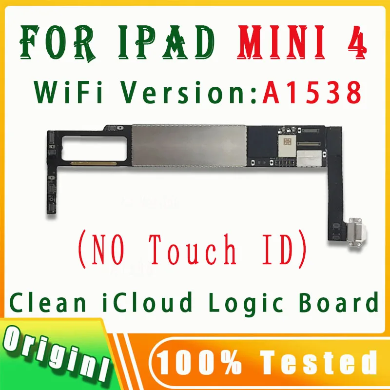 Iphone Motherboard Mobile Motherboard 100% Original NO iCloud A1432 A1489 A1599 A1538 For IPad mini 1 2 3 4 Motherboard A1395 A1416 A1458 For iPad 2 3 4 Logic Boards
