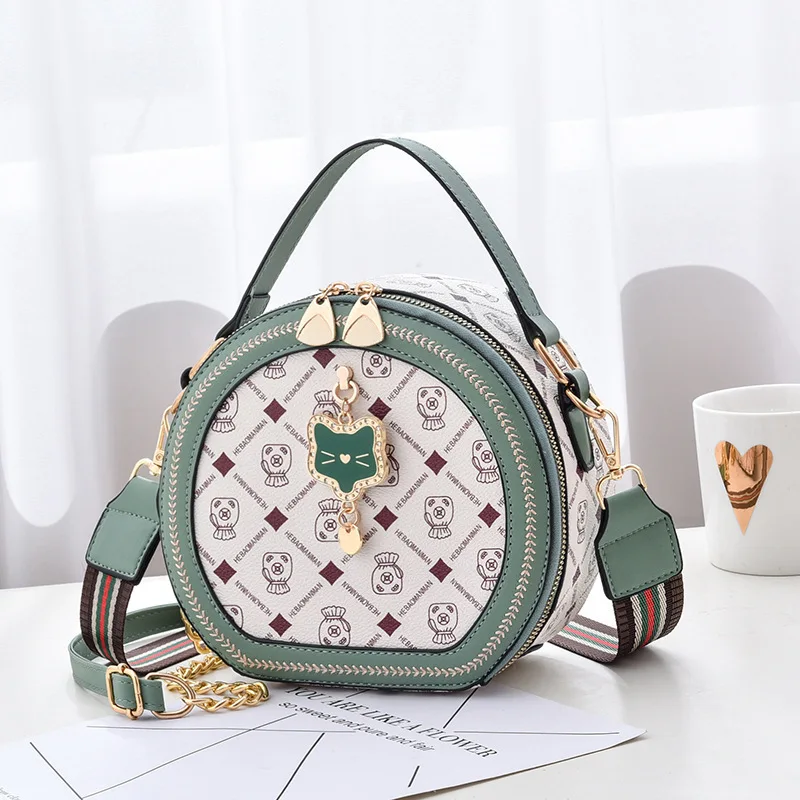 Women's Crossbody Shoulder Bags Vintage Original Design PVC Leather Small  Round Totes Circular Purse Premium Mini Handbags - AliExpress