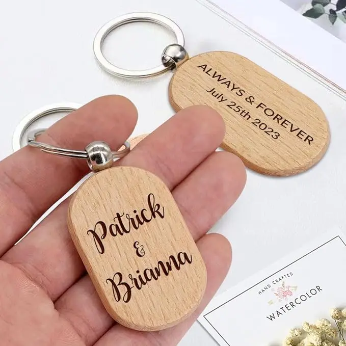 Personalized Wooden Keychain