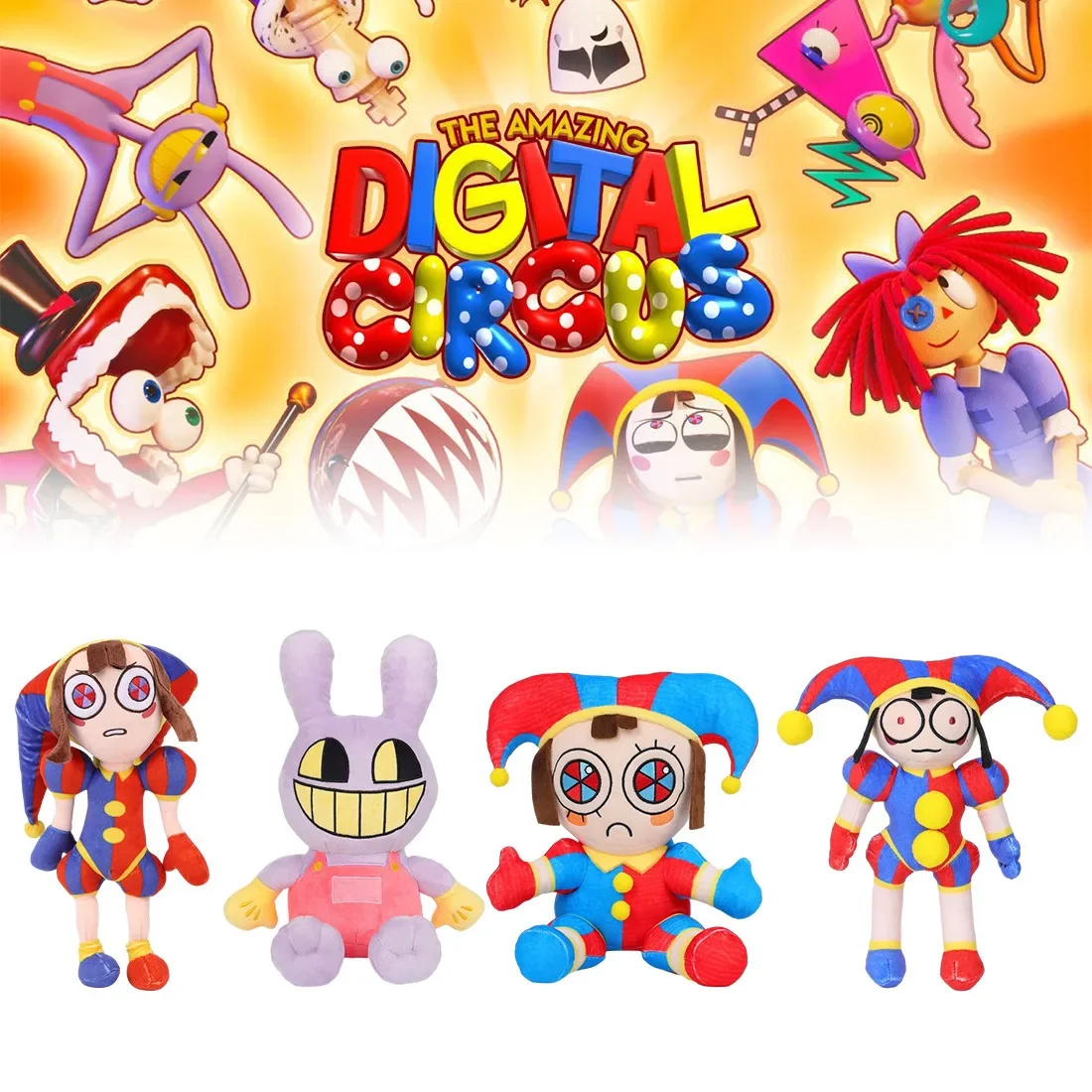 thumbnail image 1 of Treingi 2024 25-40CM El asombroso juguete de peluche de circo digital Anime Lindo payaso de dibujos animados Muñeco de peluche suave Regalo divertido de cumpleaños y Navidad para niña, 1 of 5