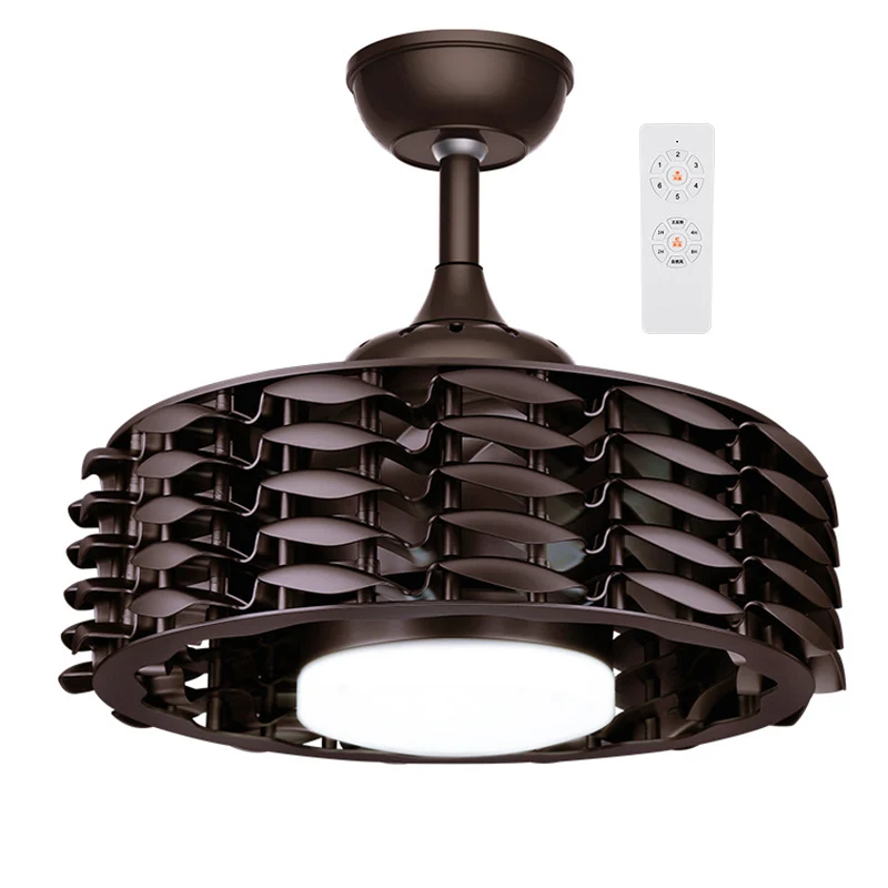 Ventilatori Da Soffitto Con Interruttore Di Controllo Remoto A 5 Velocità Con Ventilatore Da Soffitto A Led A Lama Nascosta Altoparlante Ventilatore D