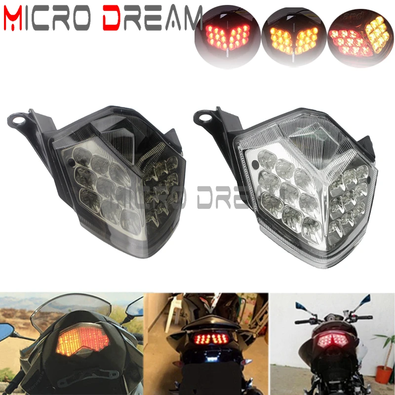 

Motorbike Tail Light Brake Turn Signals Integrated LED Light For Kawasaki Z750 Z1000 ZX-6R 636 ZX6R ZX-10R ZX10R TailLight 07-12