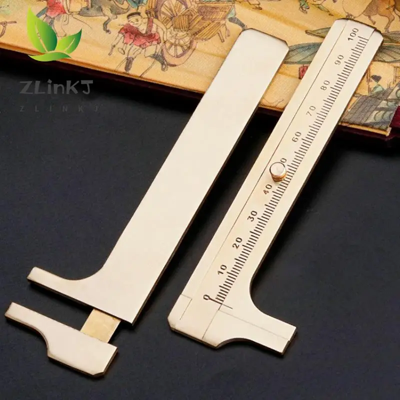 

Vernier Caliper 80mm 100mm Metal Calipers Gauge Micrometer Measuring Tools Mini Brass Scale Sliding Gauge Vernier Caliper Ruler