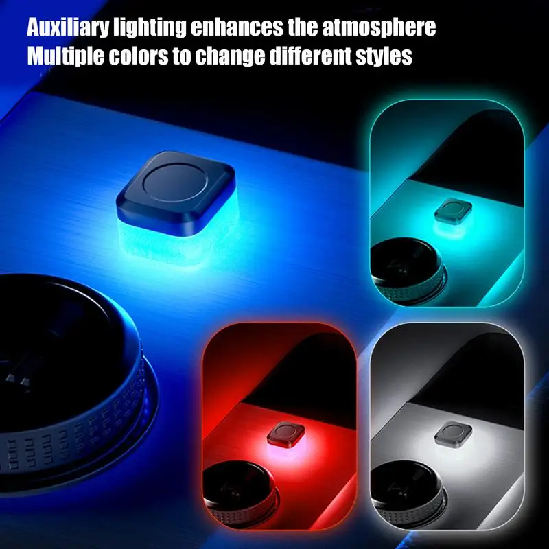USB Car Ambient Light Wireless Multicolor auto Interior Night Light Mini LED Car Decorative lamp Car Interior Atmosphere Lights