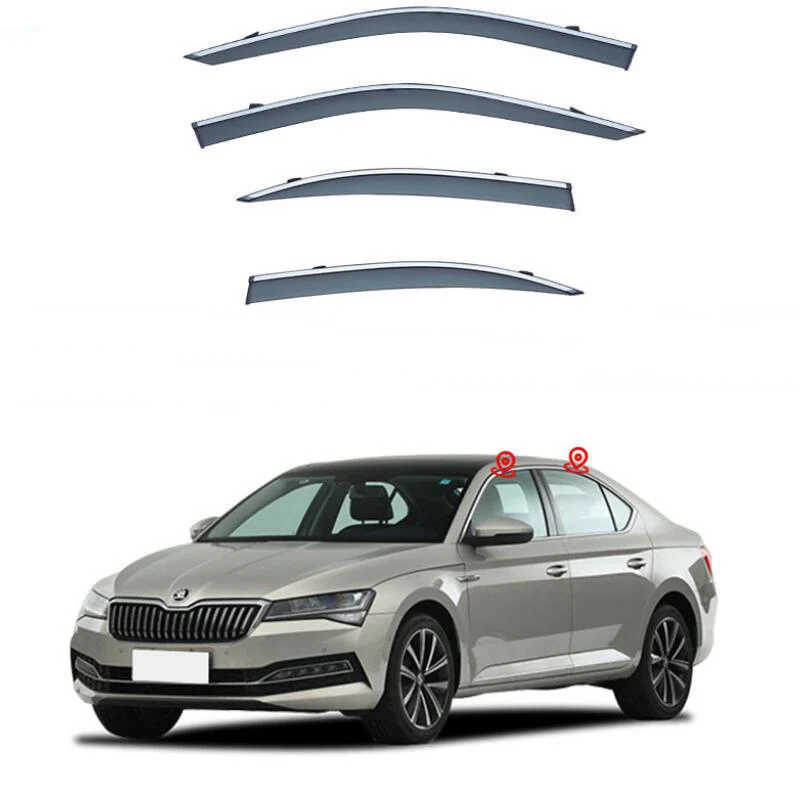 

Window Visor Rain Guard Side Window Deflector Weather Shield For Skoda Superb 2001 2002 2003 2004 2005 2006 2007 2008 2009 -2023