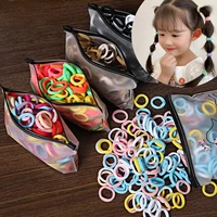 50/100Pcs Hair Bands for Children Colorful Nylon Scrunchie Hair Ties Rubber Band Kids Elastic Hair Leagues Girl Hair Accessories 3
