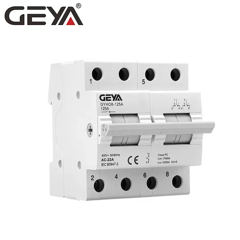 Circuit Breaker GEYA GYHO8 2P 40A 63A 100A 125A MTS Dual Power Manual Conversion Isolating Switch Interlock AC Isotator
