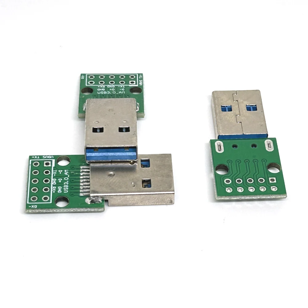 100pcs Male USB 3.0 To DIP Adapter 2.54mm Male Connector A Type PCB Converter  Data Test Switch Board SMT Mother Seat