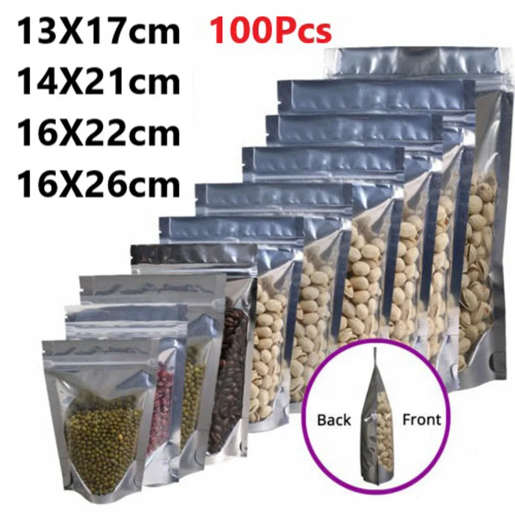 

Brand New Kitchen Refrigerator Stand Up Pouch Pouchs Aluminum Light Resistant Moisture Proof Resealable Self Sealing