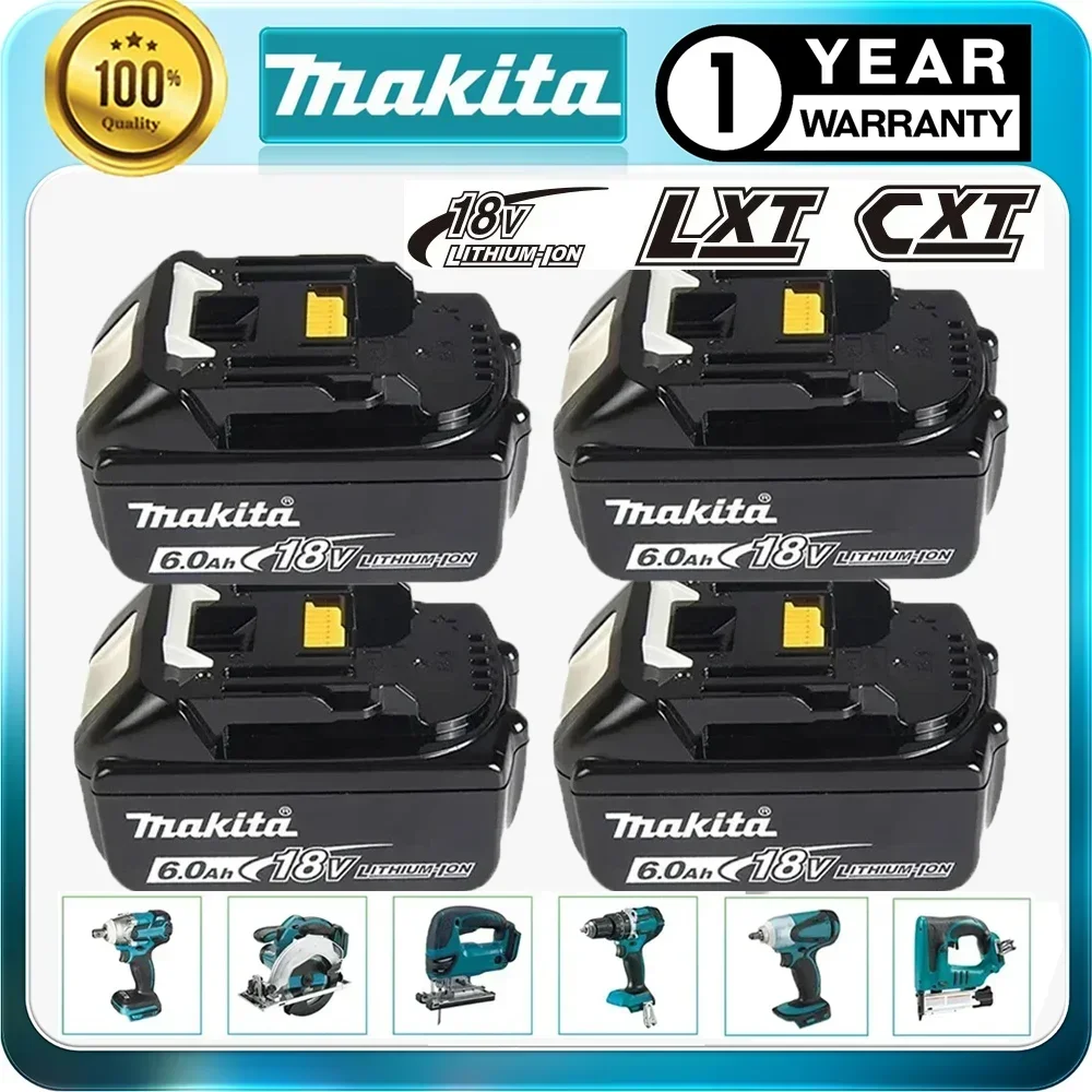 Оригинальная литий-ионная аккумуляторная батарея 18 в Makita 6,0/5,0/3.0Ah для Makita BL1860 BL1830 BL1830B BL1850 BL1860B
