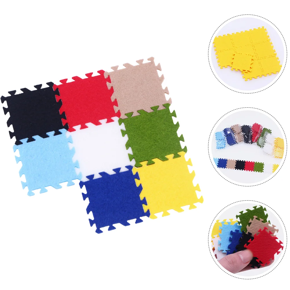 

72pcs Decorative Miniature Puzzle Mats Mini Puzzle Mats Mini House Decors Landscape Mini Crafts Mixed Style