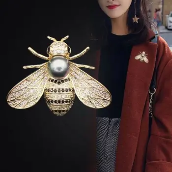 여성용 곤충 시리즈 브로치, 섬세한 라인스톤, 멀티 컬러 꿀벌 브로치, 크리스탈 핀, 코사지 의류 액세서리, 쥬얼리 선물