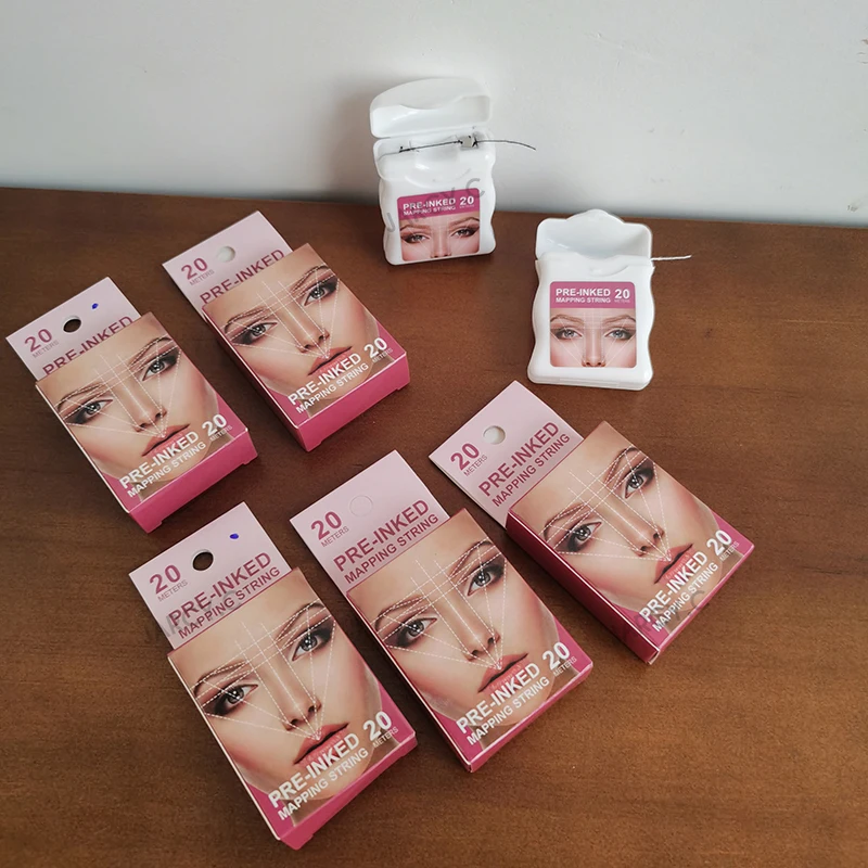 

20m Microblading Mapping String Pre-Inked Eyebrow Marker Beauty String Thread Brow Positioning Tool Eyebrow Tool PMU Supply