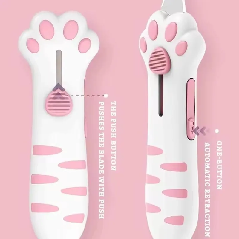 귀여운 고양이 모양 접이식 다용도 칼 휴대용 날카로운 박스 커터 창의적인 수제 종이 절단 도구 소녀용 미니 포장 개봉기