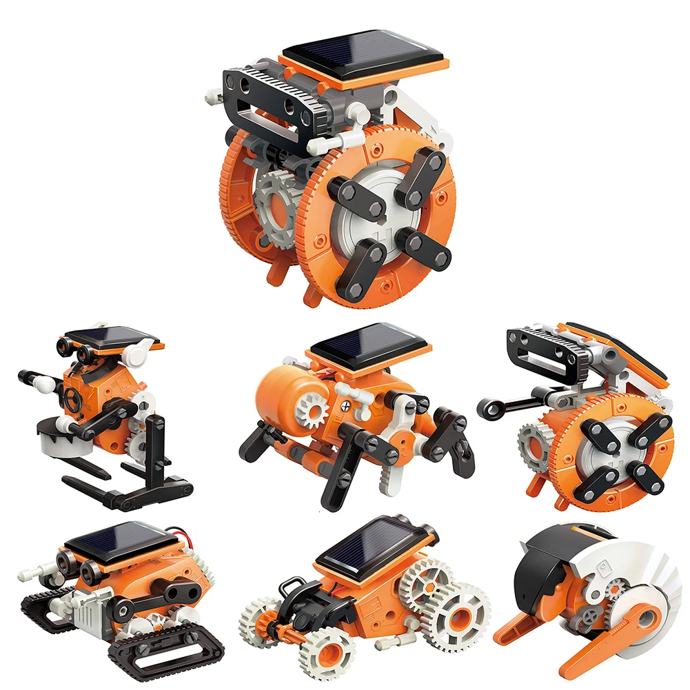 7 In 1 DIY Solar Convertible Robot Kit Transformation Physics Science Experiment Assembled Toy STEM Educational for Children |