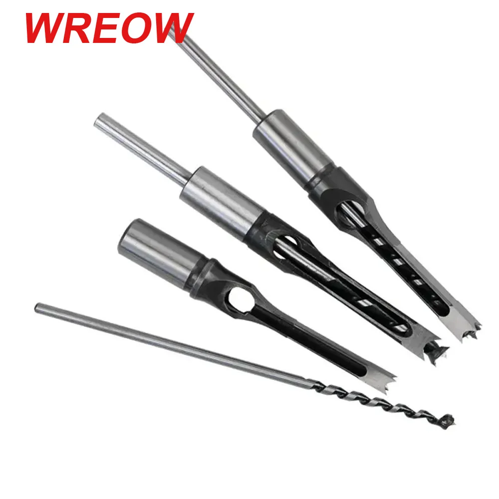 

1/2'' 5/16'' HSS Woodworking Square Hole Mortiser Drill Bit Metric Woodworking Twist Drill Mortising Chisel DIY Cutter Tool