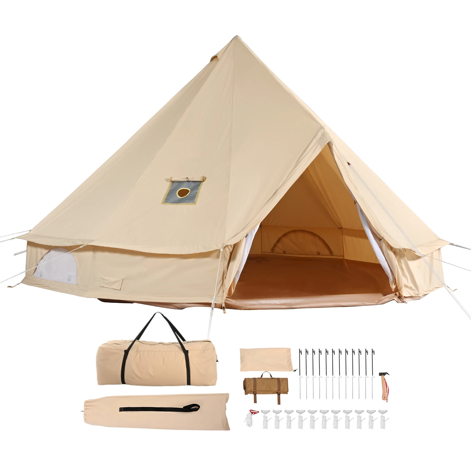 Breathable Cotton Canvas Bell Tent for Camping