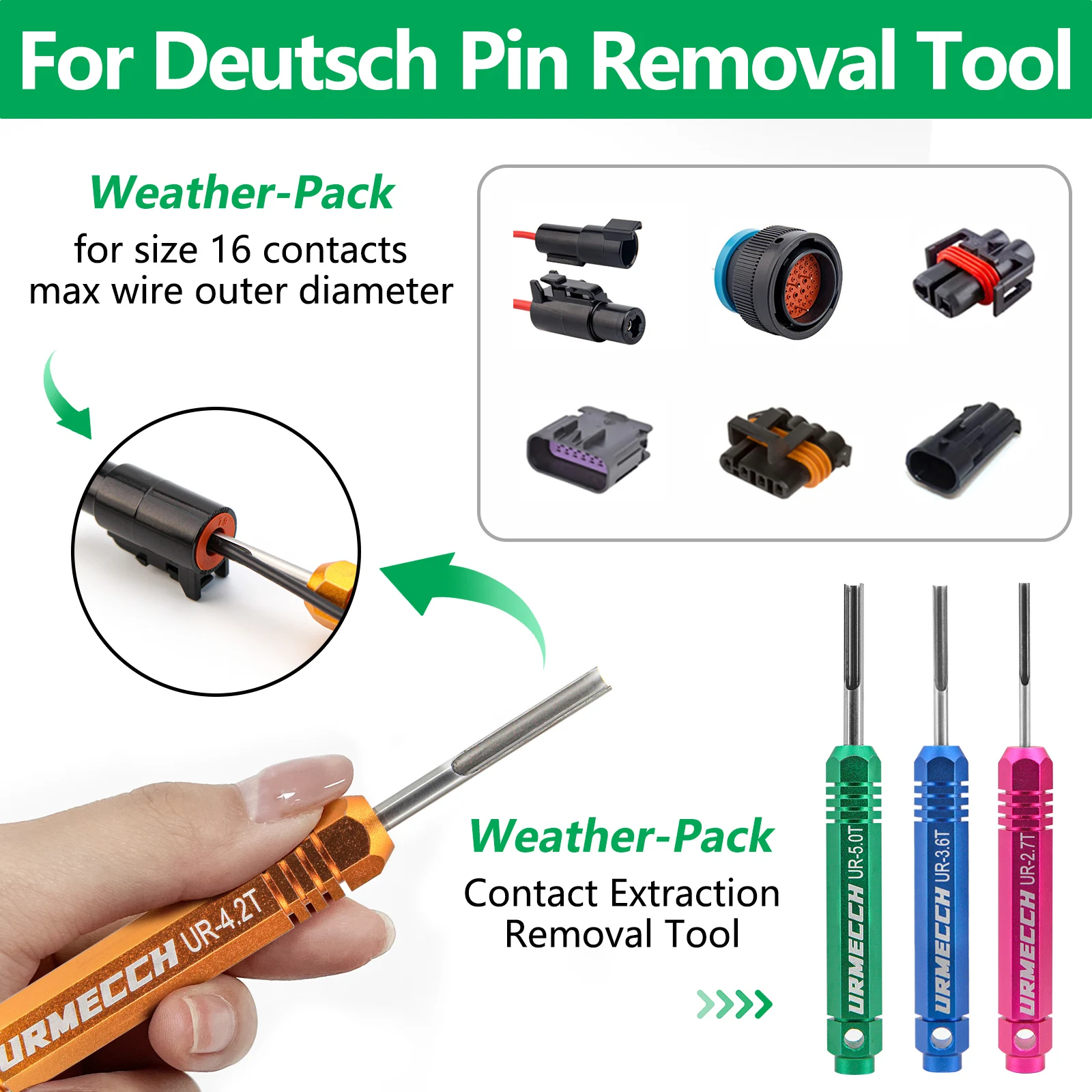 Car Terminal Tools Pin Removal Tool Terminal Release Tool Kit Deutsch DT DTM DTP and HD Series Connectors