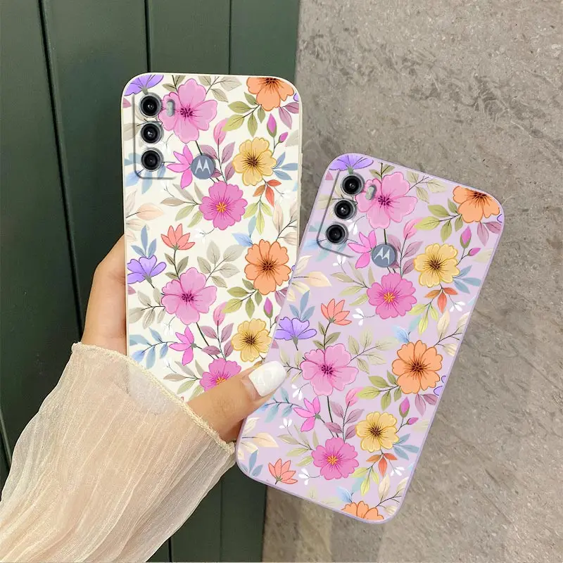 Colorful Flower Silicone Phone Case Cover