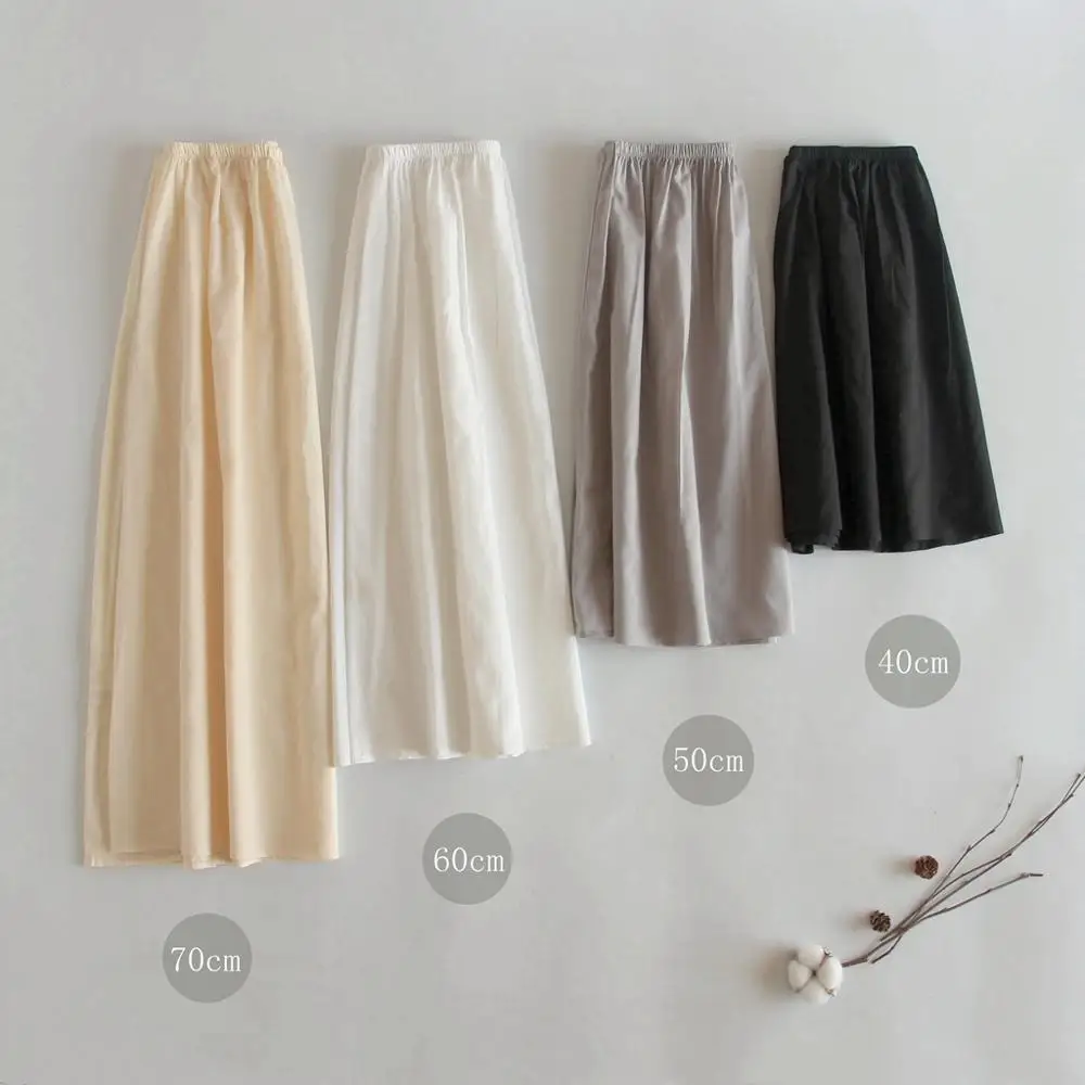 Cotton Lining Underskirt Anti static Transparent Half Length For Dress Bottom Safety Hanfu Petticoat Thin Half Slip underskirt lining