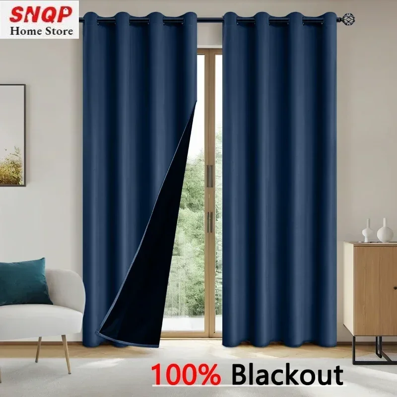 1Pc 2PCS Blackout Curtains for Living Room Bedroom Kitchen Door