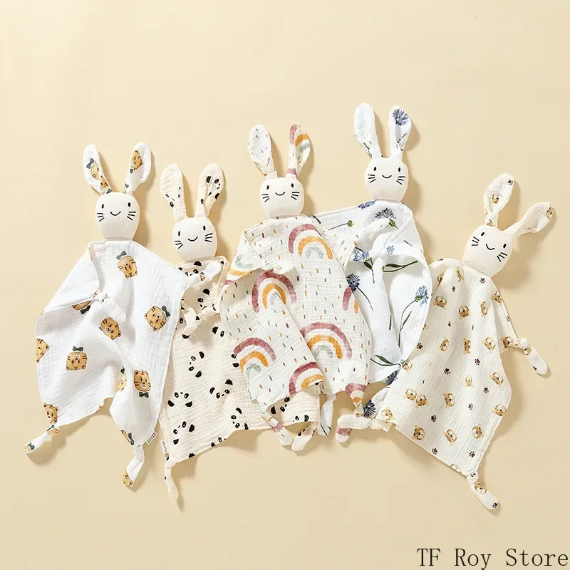 Cartoon Printing Baby Soothing Towel Blanket Cotton Gauze Baby Infant Sleeping Doll Saliva Towel Toddler Toys Babies Items
