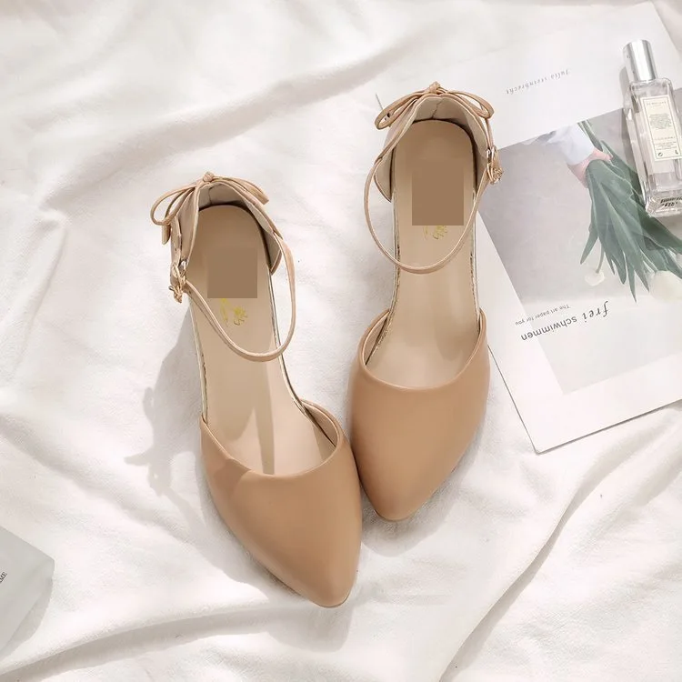 Spring/Summer Hot Sale！Fairy Style Thin-Strap High Heels - Bowknot with Golden Buckle, Comfortable & Versatile 2026