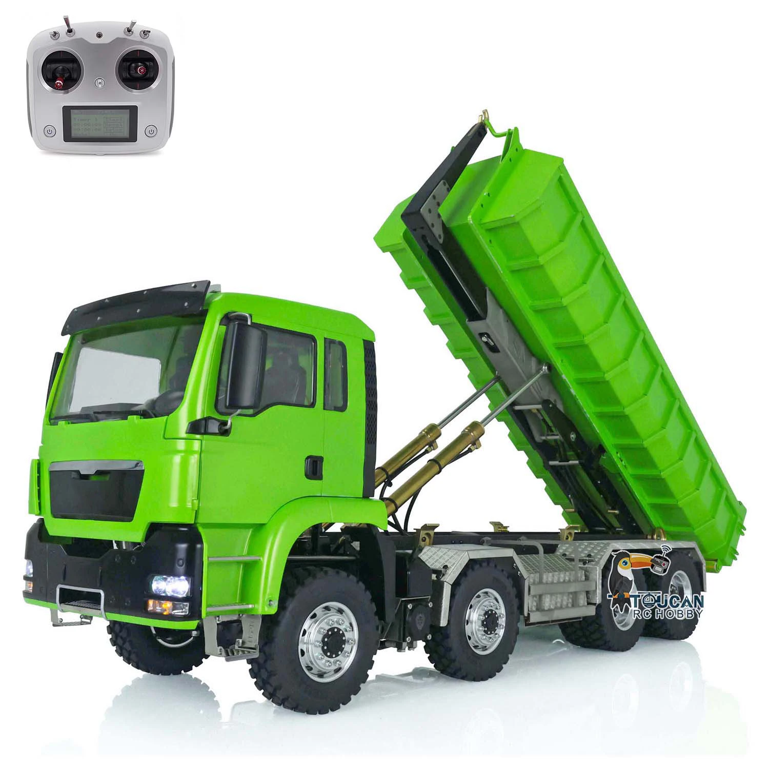 

LESU 1/14 RC Roll On/Off Tipper Truck for TGS 8x8 Hydraulic Dumper Car Model Gift Light Sound Toy THZH1428-SMT1