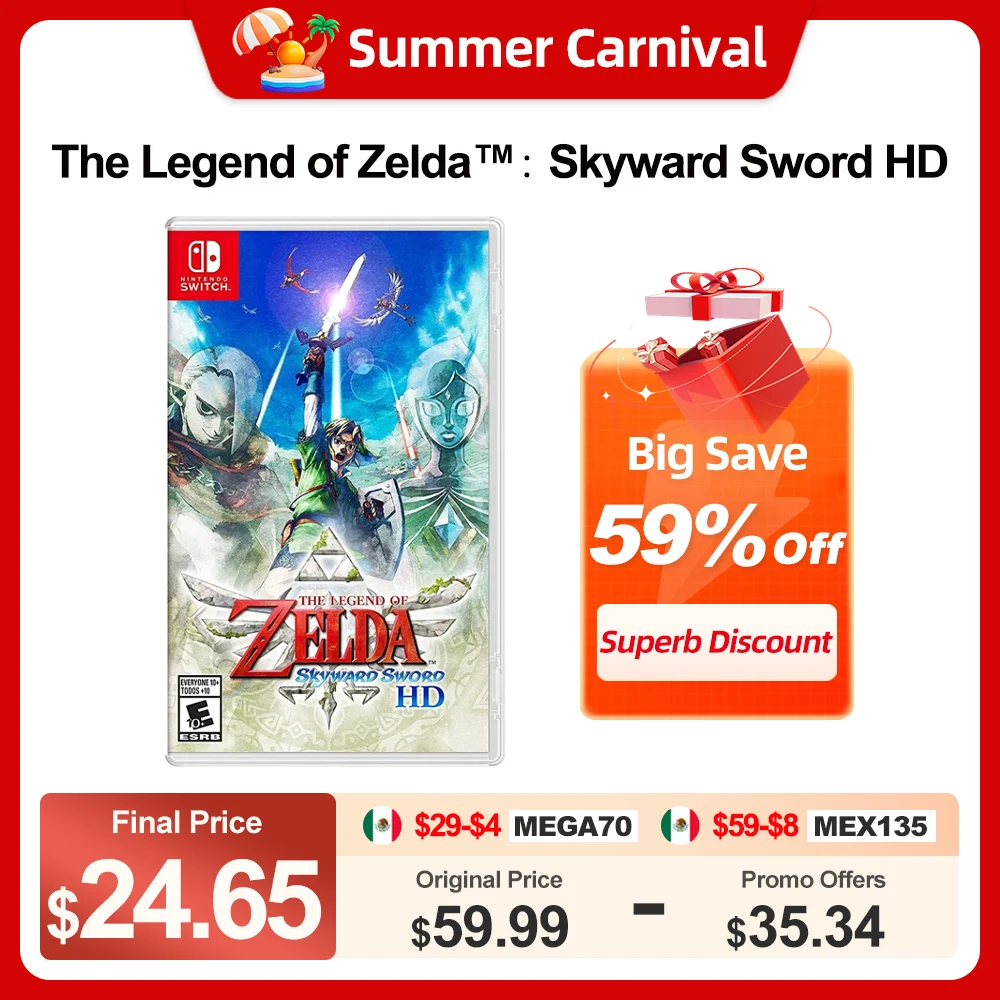 

The Legend of Zelda Skyward Sword HD Nintendo Switch Game Deals 100% Official Original Physical Game Card for Switch OLED Lite