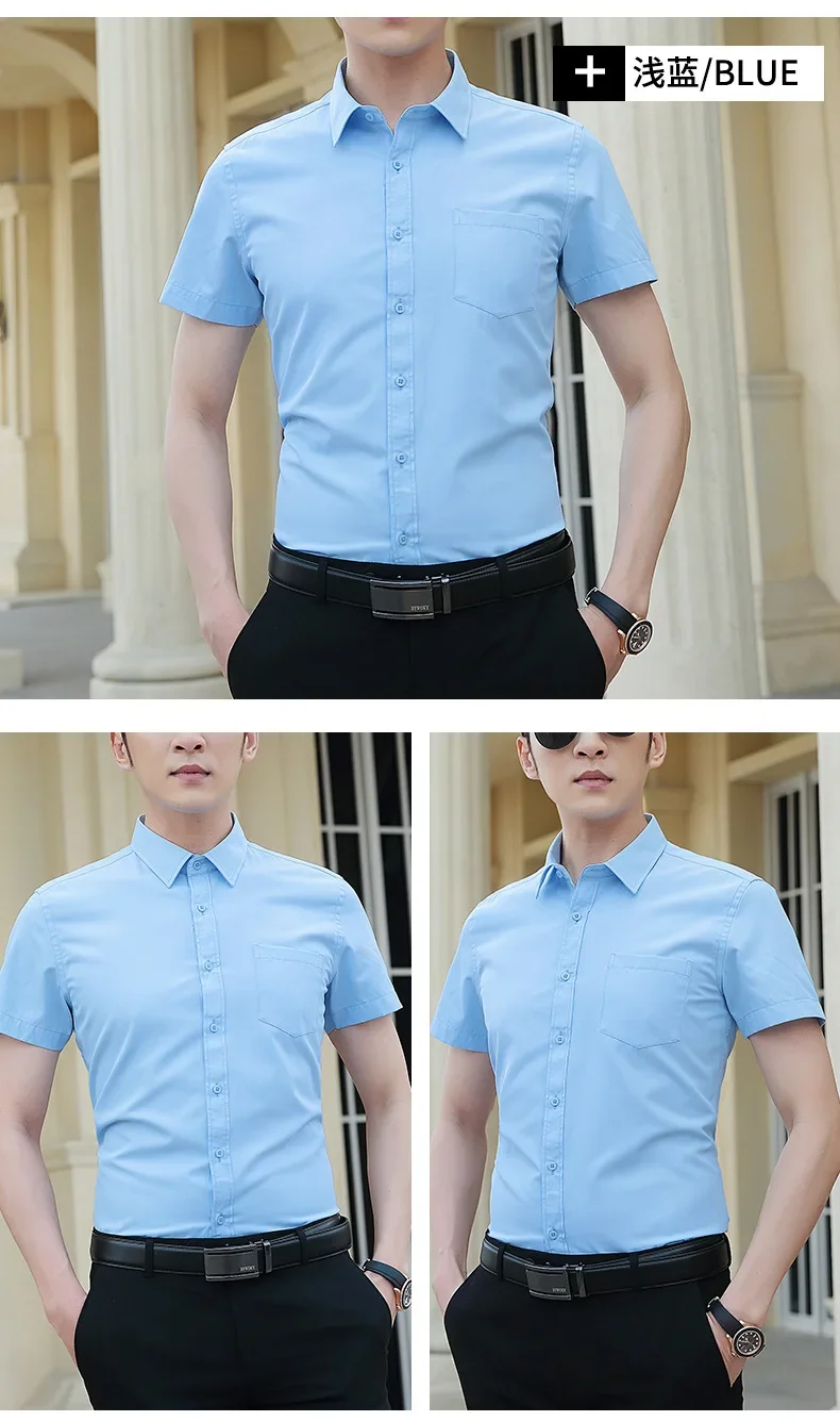 Description Picture 5 of itemNew Arrival Mens Shirts Korean Fashion Slim Fit Short Sleeve Men Clothes Casual Male Hawaiian Shirt Asian Size 5XL