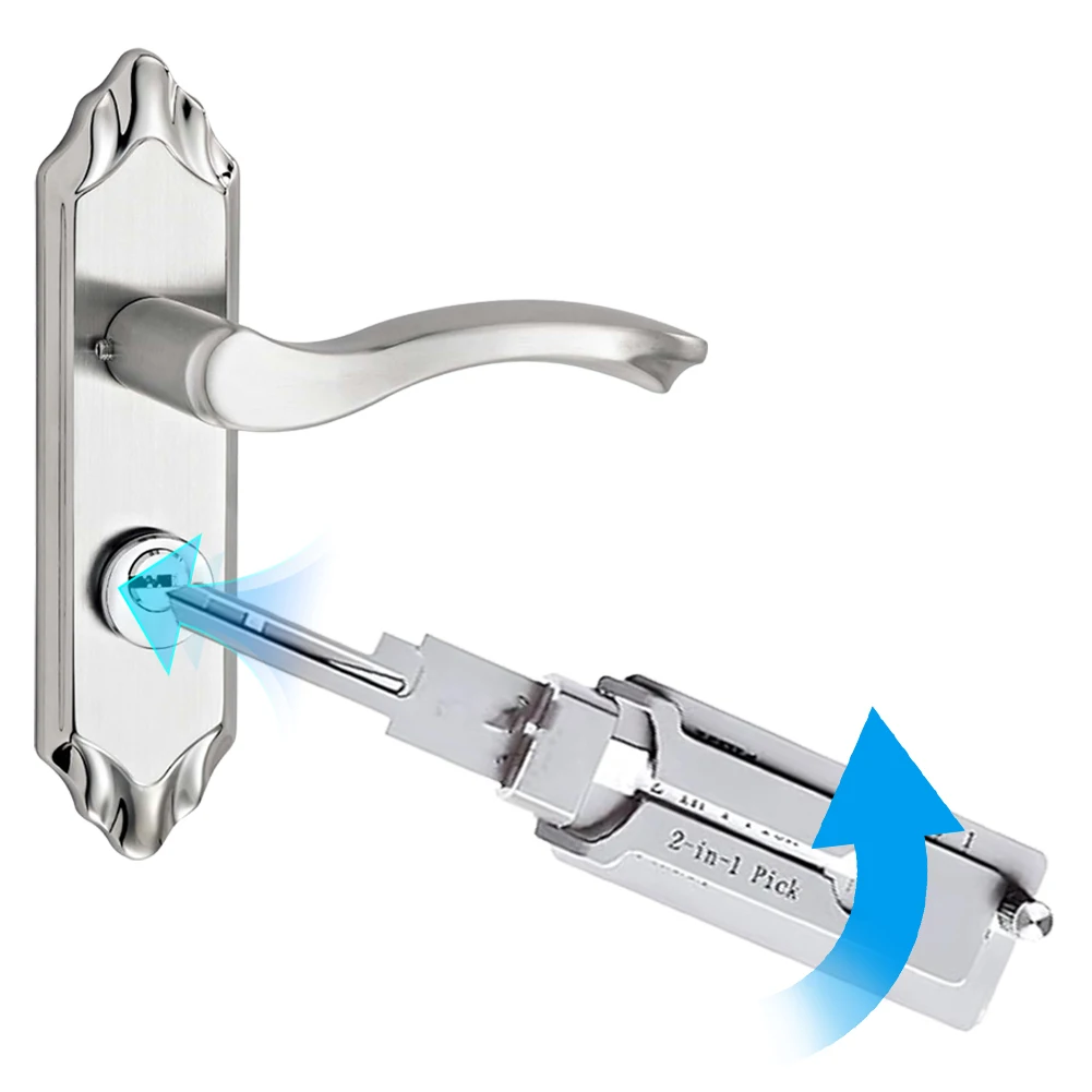 2-in-1 Key Decoder Stainless Steel Precision Tool O-ring Pickup Hook Tool Hand Maintenance Repair Kit key decoder tool kit