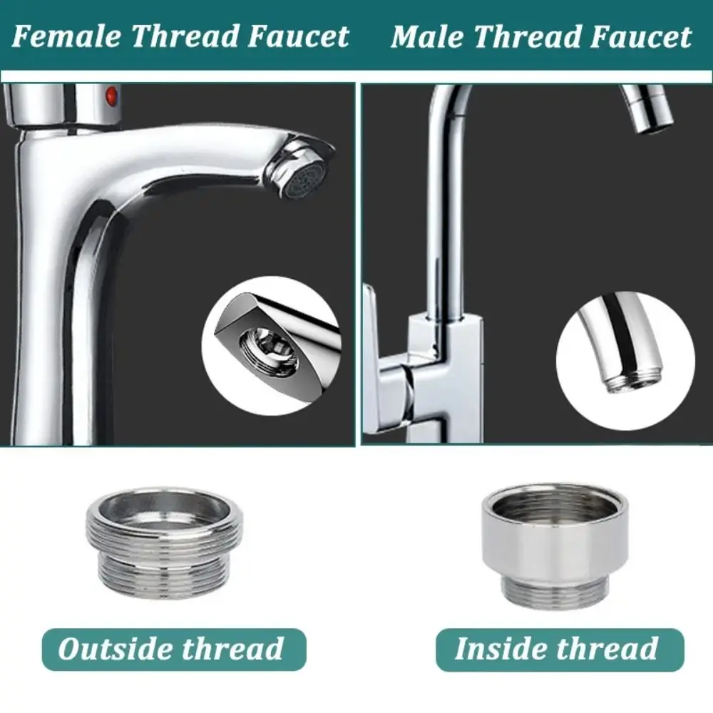Water Filter Adapter Kitchen Faucet Saving Tap Aerator Connector Metal Bathroom Accessories 18/20/22/24mm To 22mm With Washer faucet adapter,faucet aerator,faucet water filter,faucet filter