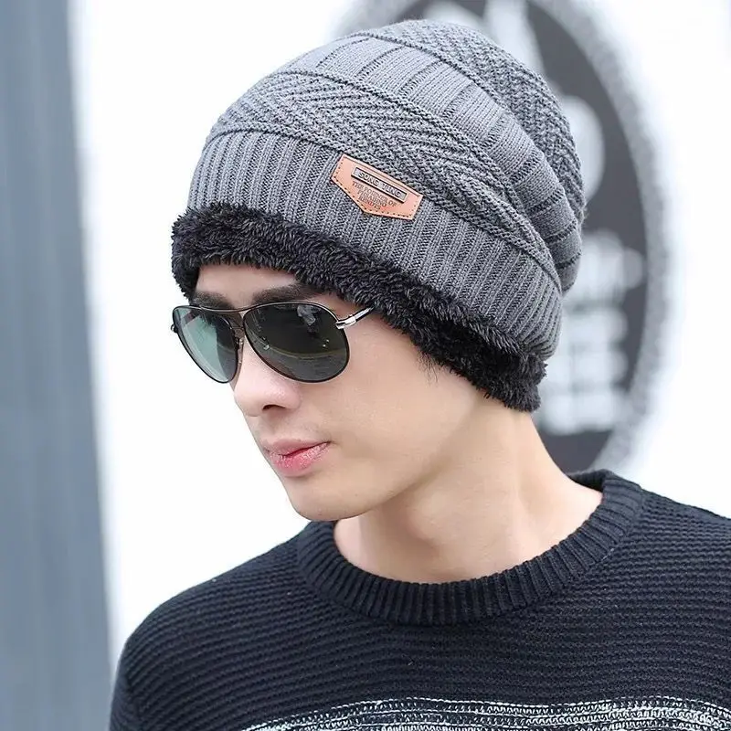 Knitted Hat Autumn Winter Ear Protector Outdoor Cycling Beanie
