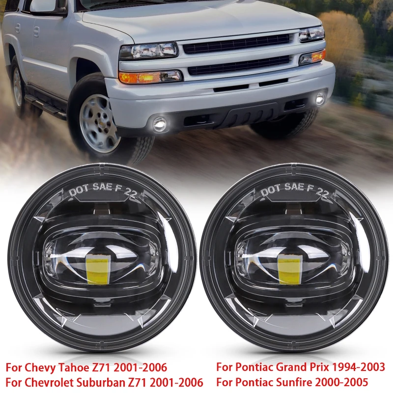 

1Pair Car Front Bumper Driving Fog Light for Chevy Tahoe Z71 2001-2006/Chevrolet Suburban Z71 2001-2006