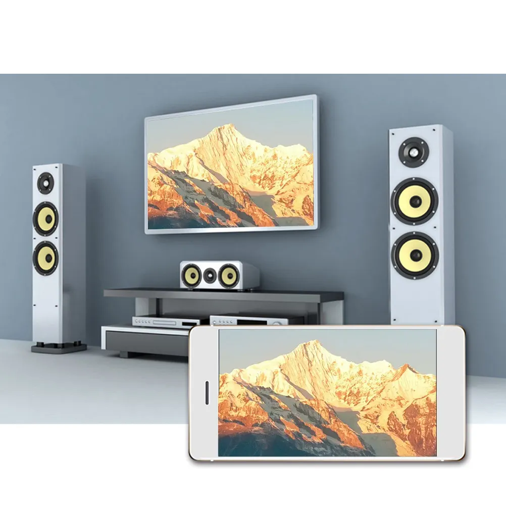 동글 컴팩트 블랙 WiFi 디스플레이 동글 어댑터 Miracast 무선 스크린 미..