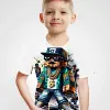 Children's Clothing Boys Tshirt Short Sleeve Children T-Shirt Creative Print Funny Kids Summer Clothes Girl Clothes O-Neck Tops 4