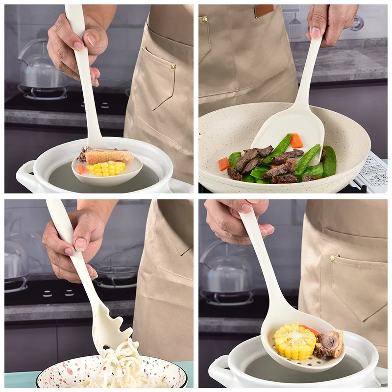 Kitchen Utensils Cooking Tools Silicone Spatula Soup Spoon Kitchen Accessories Cooking Non-Stick Heat-Resistant Set